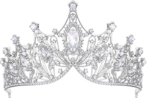 TITIVATE Tiara Crystal Crown Wedding Tiara Bridal Tiara Crystal Rhinestone Tiara Crown Princess Tiara, Crystal, Rhinestone, Alloy,