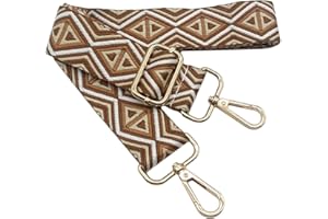 KERIOCUSI Tracolla Regolabile Colorata per Borse Donna Beige Marrone Scuro, 80-130cm Cinghia della Borsa con Gold Moschettone, Durevole per Crossbody Borsa, Chitarra, Borse Moderne Accessori, 3.8cm, 1218