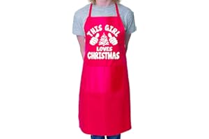 PRINT4U This Girl Loves Christmas Santa Xmas BBQ Cooking Funny Novelty Apron