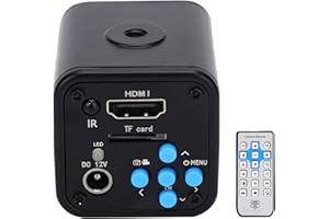 LAZMIN112 Telecamera industriale, microscopio Full HD 16MP 2K 1080P 60FPS Videocamera industriale per microscopio Lente d'ingrandimento con uscita HDMI per chip di memoria TF, riparazione (Unione Europea)
