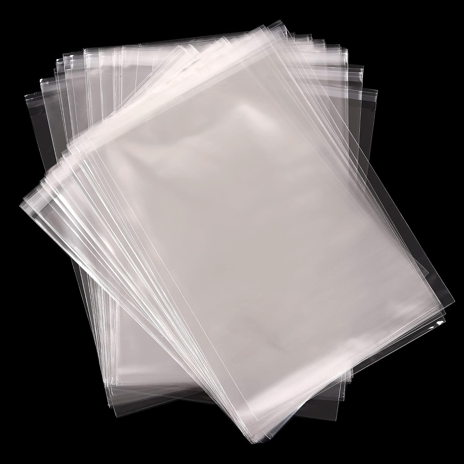 A4 Clear Self-adhesive Bags 100 Pack, 22x30CM Self Sealing Cellophane Display Bag/Sealable Bags, Food Safe, A4 Cello Bags OPP for Cookies,Cards,Envelopes,Pictures