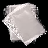 A4 Clear Self-adhesive Bags 100 Pack, 22x30CM Self Sealing Cellophane Display Bag/Sealable Bags, Food Safe, A4 Cello Bags OPP