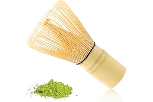 BLUESEABUY Batidor japonés Matcha hecho de bambú natural Batidor Matcha - Batidor tradicional de Matcha para ceremonias de té verde de 80-100 dientes