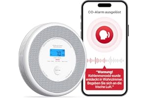 X-Sense XP0A-iR Rauch und CO Melder mit Sprachalarm und Standortansage, WLAN Kombinierter Rauch- und Kohlenmonoxidmelder für 17 festlegbare Räume，kompatibel mit der X-Sense Home Security-App, 1 Stück