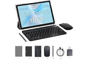 11" 2-in-1 Tablet, 20GB RAM, 128GB ROM, Android 16 Tablet with Case, Keyboard, Mouse and Stylus, Support 2TB Expandable Storage, 13MP Camera, Octa-core Processor, 5G