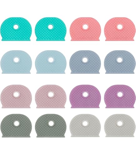 Cappucci per Chiavi,24 pezzi Colorati Chiave Cap Novità