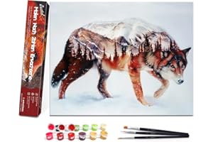 Bougimal Peinture par Numéro Adulte avec Pinceaux et Acryliques Bricolage Peintures Kits pour Adultes Enfants Seniors Débutant, pour la Décoration Intérieure Maison - 40x50cm (sans Cadre)