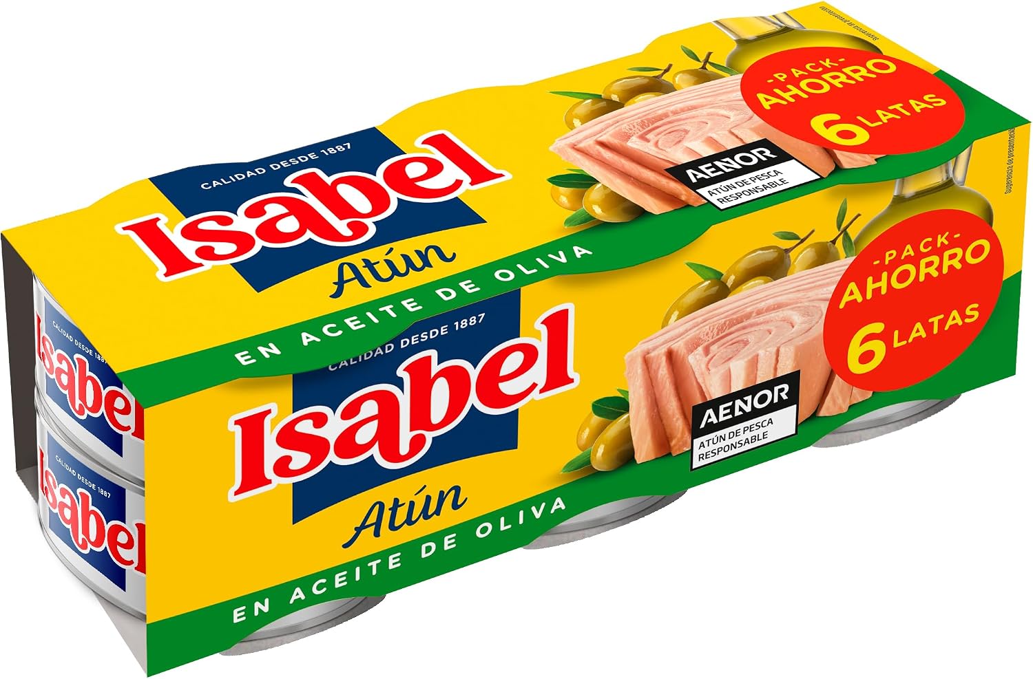 Isabel Atún en aceite de oliva, pack 6 x 65gr