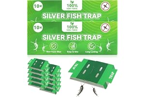 20 stycken silverfiskfälla giftfri, 23,1 x 8 cm silverfiskfälla självhäftande fälla, silverfiskfälla lockande medel, silverfi