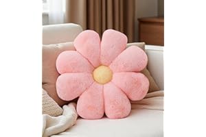 Aryan Cuscino con fiori, cuscino rosa con fiori, graziosi cuscini da pavimento, decorazione per camera da letto, divano, 38 cm (rosa)