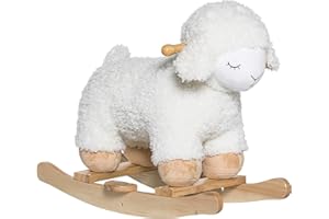 Bloomingville 56605629 koń na biegunach, biały