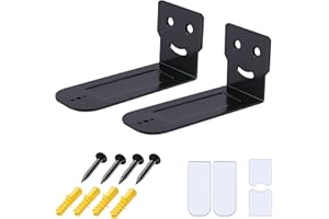 Alyphyly Adjustable Soundbar Mount, Universal Sound Bar Wall Brackets Works with Most Sound bar Mounts, Length Adjustable 3.4''-5.2'', Removable and Lockable Mounting Bracket (Style-4)