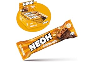 ‎NEOH NEOH Low-Carb, veganer Karamell-Erdnussriegel – Ohne zugesetzten Zucker, Voll nussiger Erdnüsse und verführerisch gutem Karamell, 12x28g Packung