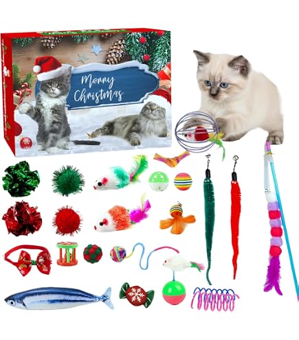Calendrier De L'Avent 2025 Crystal Cats - 24 Figurines Chats En Acrylique - Décorations Noël à Collectionner
