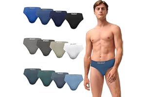 DOUBLE M, Pack 12, Calzoncillos Bóxer o Slip sin Costura, Calzoncillo Invisible para Hombre, Material Flexible y Transpirable, Ropa Interior Cómoda de Hombre, Uso Diario o Deporte.