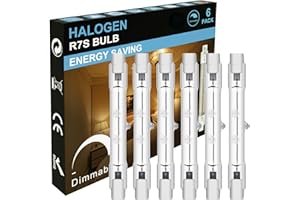 RAGFOZ 6 Stück R7s Halogenstab 78mm 150W Dimmbar Halogen Leuchtmittel R7s Warmweiß 2800K 1800LM 230V J78 Halogen Fluterlicht für Arbeitsleuchten, Landschaftsleuchten,Stehleuchten