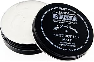 DR. JACKSON Cera mate pelo hombre no grasa y Fijacion media. Moldeador pelo y fijador de pelo en pasta. Cera pelo hombre libre de siliconas y alcoholes. Texturizador de Cabello Hair Wax 100 GR
