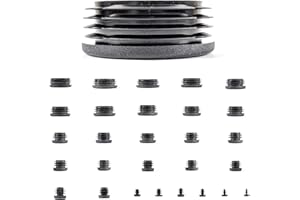 KEAY VITAL PARTS Plastic End Caps. Ribbed Inserts for Round Tubes. Made in Germany (Black, Suitable for Tubes with 21mm Outside Diameter with 1.5mm to 2mm Wall Thickness- See Second Image, Pack of 36)