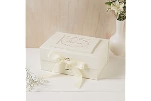 ANGEL & DOVE A5 Ivory Card Memory Keepsake Box for Funeral, Bereavement, Sympathy Gift, Wedding, Baby, Travel