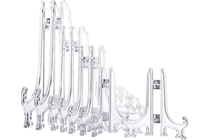 ‎QUESUC 24 Stück Tellerhalter Ständer, Quesuc Teller Ständer Teller Halter Transparent Zur Präsentation von Auffangschalen, Schalenregalen, Büchern, Tellern, DVDs, Bildern(3, 4, 5, 6 Zoll)
