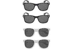 EHDWXVZM 4 Pezzi di Occhiali in Maglia Stenopeica a Piccoli Fori Porosi Perforati Allenamento Occhio Unisex