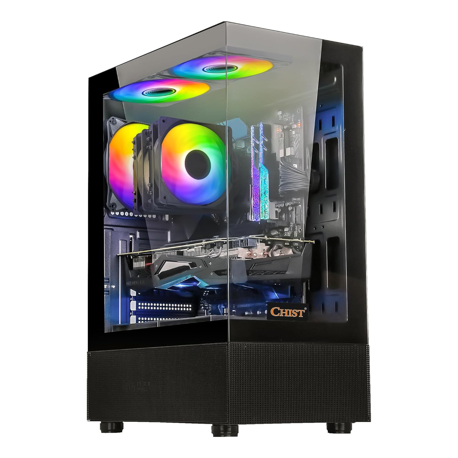 CHIST I7 Gaming Pc (Core i7 Processor/16GB Ram/GT 730 DDR5 4GB Graphic Card/ 512 GB NVMe SSD/Gaming Cabinet/WiFi-Bluetooth/Windows 10)