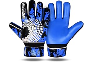 SAWANS Guanti da portiere da calcio per ragazzi, bambini, ragazzi, adulti, guanti da portiere con presa forte, palmo con supporto per il polso, antiscivolo