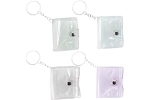 RIIEYOCA Mini album fotografico da 2 pollici, portafoto con portachiavi 20 tasche, utilizzato per conservare i nostri preziosi ricordi fotografici (set da 4 pezzi)