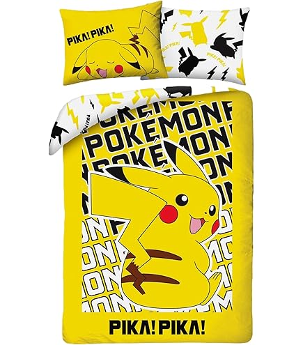 Pokémon Dekbedovertrek 140x200cm met kussensloop 60x70cm - 1 Persoons