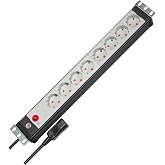 Brennenstuhl Premium-Line Iec Konekt&ouml;rl&uuml; 8 Li Akım Korumalı G&uuml;&ccedil; Şeridi | Kontrol dolapları i&ccedil;in &ccedil;oklu priz, soğuk cihaz fişli