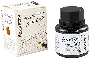 Liquidraw Fountain Pen Ink Bottles 10 Assorted Colours 35ml Inks Suitable for Calligraphy Ink Selection Available Black, Blue, Red, Green, Brown, Violet Purple, Yellow Etc ()