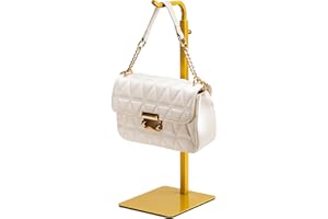 Josmimic Purse Display Stand - Adjustable Gold Metal Table Stand for Handbags, Handbags and Garlands, Ideal for Wardrobe, Desk and Store Use (Pack of 1)