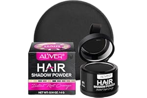 ZOXPM Ritocco Ricrescita Capelli, 4g Polvere per Capelli Waterproof Correttore per Infoltimento Capelli Donna e Uomo, Hairline Shadow per Riempire Capelli Diradati (Nero)