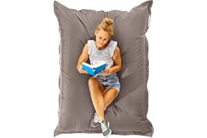Green Bean© Puf XXL 140x180cm 380 litros para niños y Adultos ǀ Bean Bag con Relleno de Perlas EPS Puf Gigante Cojín Silla Puff para Interior & Exterior - Ideal para Relajarse en casa