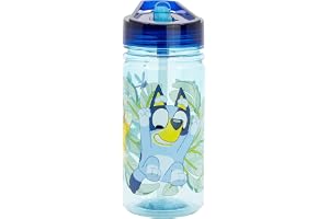 STOR Bluey Vattenflaska Barn 475ml Tritan med Handtag Läcksäker BPA Fri Skola Sport Dricksflaska Barnflaska