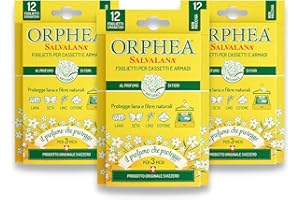 ORPHEA Foglietti Salvalana in Pura Cellulosa, per Cassetti e Armadi, Confezione da 3 x 12 foglietti