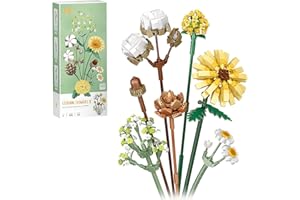 FUN4KID Juego de construcción de Ramo de Flores de Mini Bloques, Bloques de construcción de Flores Artificiales, decoración del hogar, colección botánica de 646 Piezas para Adultos, no con Lego
