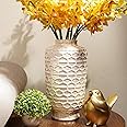 Pure Home + Living Ivory Honeycomb Pearl Finish Ceramic Vase - Medium