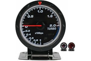 EBTOOLS 60mm LED Indicatore Turbo Boost Strumento Indicatore Meccanico di Pressione Turbo Kit Manometro Boost Car Universale 12V Digital Turbo Boost Indicatore PSI per l'automobile da