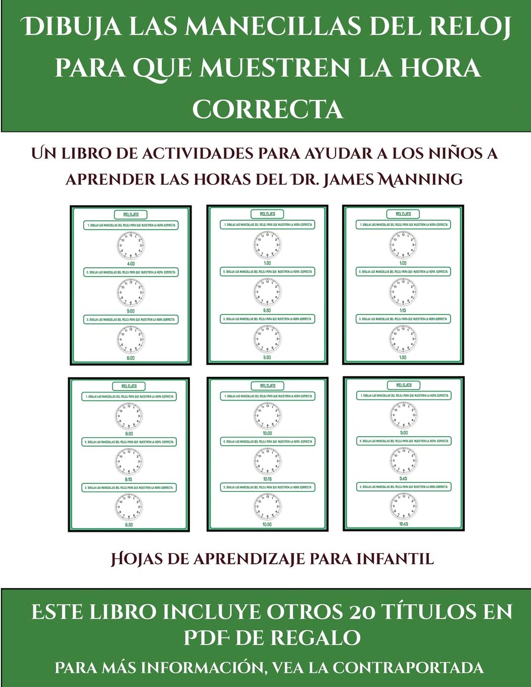 Hojas de aprendizaje para infantil : Este libro contiene 30 fichas con actividades a todo color para niños de 5 a 6 años
