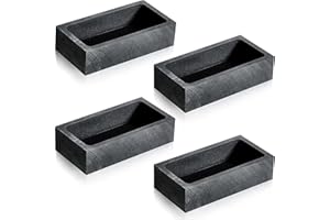 YUPVM 4 PièCes 1 KG le Lingot de Graphite Moule Moulage le Lingot Creuset Moule Argent Or le Lingot Moule Fonderie Raffinage Noir