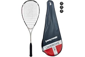 Browning NanoGel Plasma 130 Squash Racket + 3 Squash Balls RRP £100