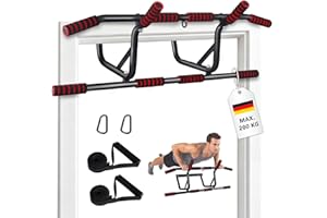 ‎WORLDGEIL Worldgeil Klimmzugstange Türrahmen Pull Up Bar - Klimmzugstange zum Einhängen ohne Schrauben - PullUp Bar mit Gepolsterten Rutschfesten Griffen