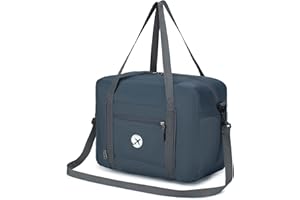 Wandering Star® Maleta de Mano 40x20x30 Gris, Impermeable Bolsa de Viaje Bolsa de Equipaje de Mano Plegable Bolsas Deporte Ligero Bolsa de Gimnasio, para Hombres y Mujeres, con Bandolera