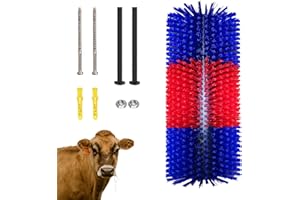 AISNY Scratching Brush for Horse Cow, Semi-round Horse Brushes 40cm Cow Brush Universal Scratching Brush Nylon Scratching Mat Massage Brushes for Sheep Horse Cow Hippopotamus, Red Blue