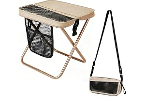 Jinfanshurich Bärbar hopfällbar pall, 31 cm vikbar campingpall upp till 120 kg, lätt minifällstol med förvaringsväska, utomhu