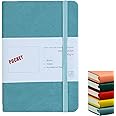 KISUOMAOYI A5 Notebook with Lined Pages and Expandable Paper Pocket Hardback Journal Notepad Note Book New Notes Diary Pad（Blue）