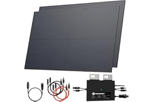 ‎SOLARWAY Solarway® 1000W Balkonkraftwerk 800W komplett Steckdose - neuester 800 Watt Wechselrichter - Solaranlage Komplettset - 500W bifaziale Solarmodule & Envertech & Zubehör