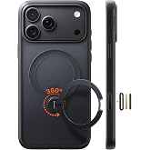 TORRAS Q3 Spin for iPhone 18 Pro Max Case Cover, Magnetic Case with 360° Kickstand, Magnetic Charging Back Cover, 18N Strong Hold, Military Grade Shoc
