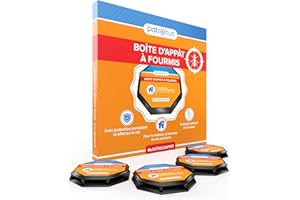 Piège à Fourmis Intérieur & Extérieur [4 Boîtes] Appât Anti Fourmis Maison Interieur avec Effet Nid – Élimine Les Fourmilières Efficacement – Discret, Prêt à l’Emploi, sans Odeur